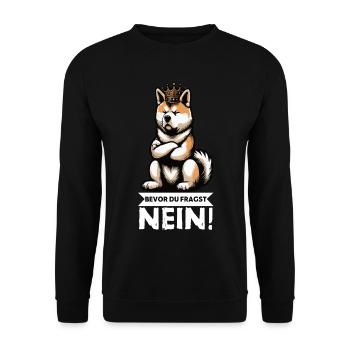 Avant que tu ne demandes, pas d’Akita, AkitaPropriétaire Akitas. - Sweat-shirt Unisexe - noir - Devant - Alina (178cm) & Michal (187cm)