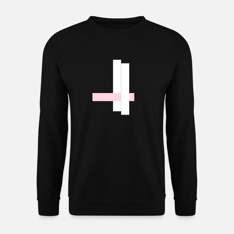 Tours blanches avec ruban rose - Sweat-shirt Unisexe - noir