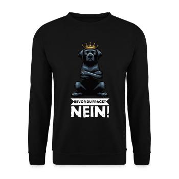 Avant que vous ne demandiez : pas de propriétaire de Labrador Labrador - Sweat-shirt Unisexe - noir - Devant - Alina (178cm) & Michal (187cm)