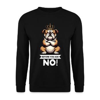 Avant que vous ne demandiez les bully bully du bouledogue anglais - Sweat-shirt Unisexe - noir - Devant - Alina (178cm) & Michal (187cm)