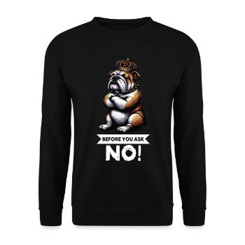 Avant que vous ne demandiez les bully bully du bouledogue anglais - Sweat-shirt Unisexe - noir - Devant - Alina (178cm) & Michal (187cm)