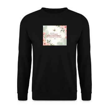 Happy International Womens Day Watercolor - Unisex Sweatshirt - black - Front - Alina (178cm) & Michal (187cm)