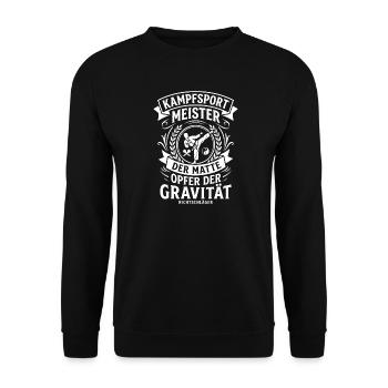 Kampfsport Meister Logo - Unisex Pullover - Schwarz - Vorne - Alina (178cm) & Michal (187cm)