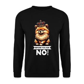 Before You Ask Pomeranian Pomeranian Pomeranian Spitz Dog - Unisex Sweatshirt - black - Front - Alina (178cm) & Michal (187cm)