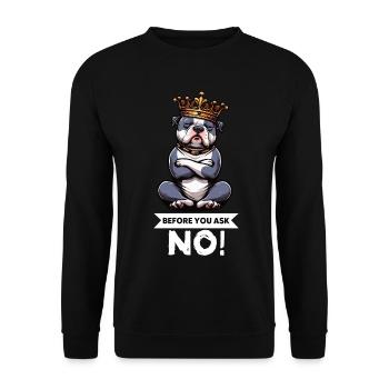 Avant que vous ne demandiez American Bully Bully Pit Bullys - Sweat-shirt Unisexe - noir - Devant - Alina (178cm) & Michal (187cm)