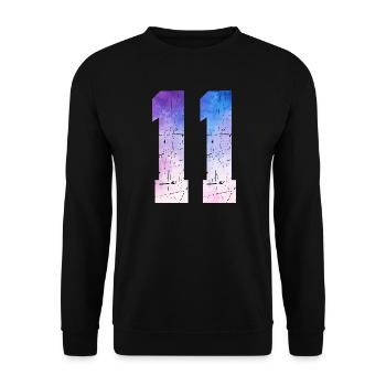 Issue 11 – 11th Anniversary Gift - Unisex Sweatshirt - black - Front - Alina (178cm) & Michal (187cm)