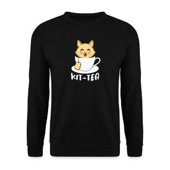 Kit Tea Time - Unisex Sweatshirt - black - Front - Alina (178cm) & Michal (187cm)