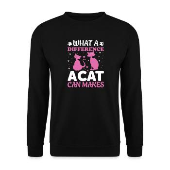 Quelle différence un chat peut faire - Sweat-shirt Unisexe - noir - Devant - Alina (178cm) & Michal (187cm)