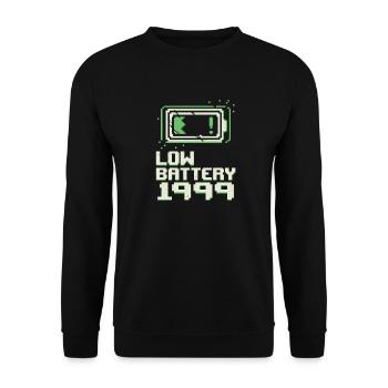 Damals War Es Einfacher - Unisex Pullover - Schwarz - Vorne - Alina (178cm) & Michal (187cm)