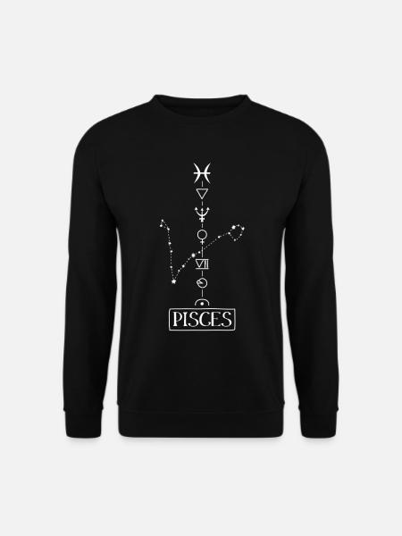 Pisces - Pisces Zodiac - white - Unisex Sweatshirt - black