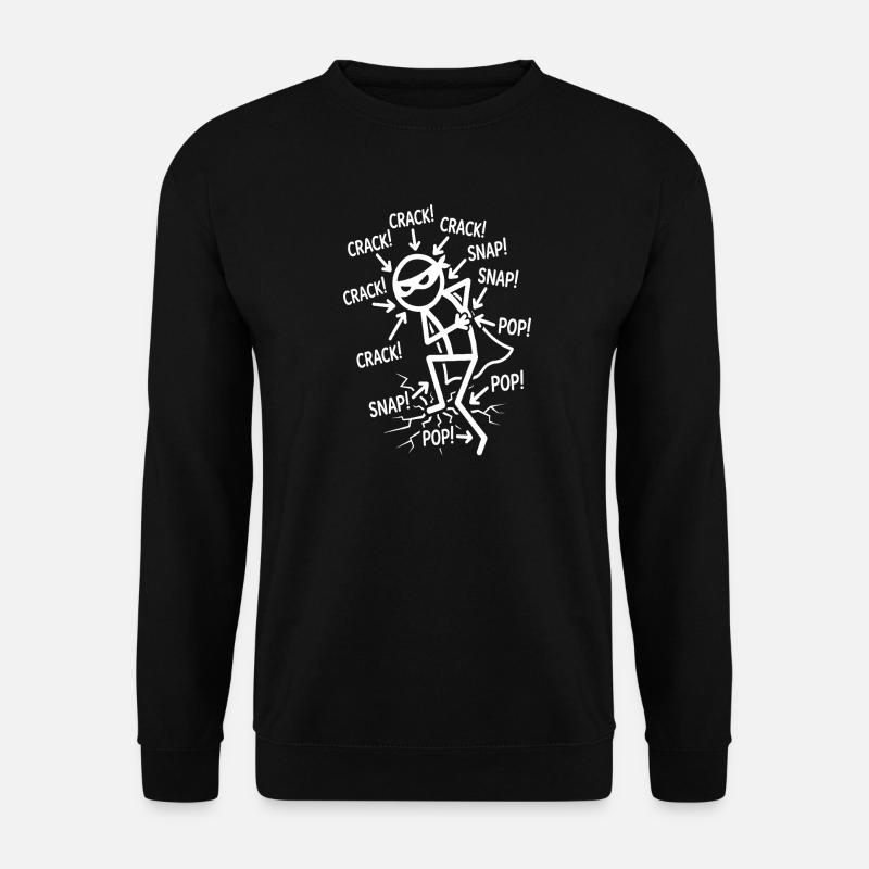 Crack Snap Pop Lustiger Ninja-Joint-Humor - Unisex Pullover - Schwarz