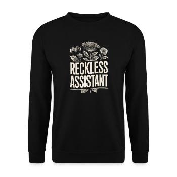 Nature's Reckless Assistant - Unisex Sweatshirt - black - Front - Alina (178cm) & Michal (187cm)