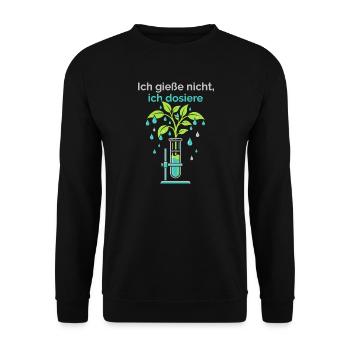 Hydroponik Garten Wasser Technik - Unisex Pullover - Schwarz - Vorne - Alina (178cm) & Michal (187cm)