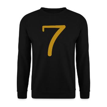 7 - Unisex Pullover - Schwarz - Vorne - Alina (178cm) & Michal (187cm)