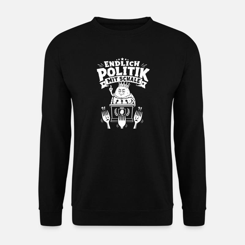 Endlich Politik mit Schale - Unisex Pullover - Schwarz