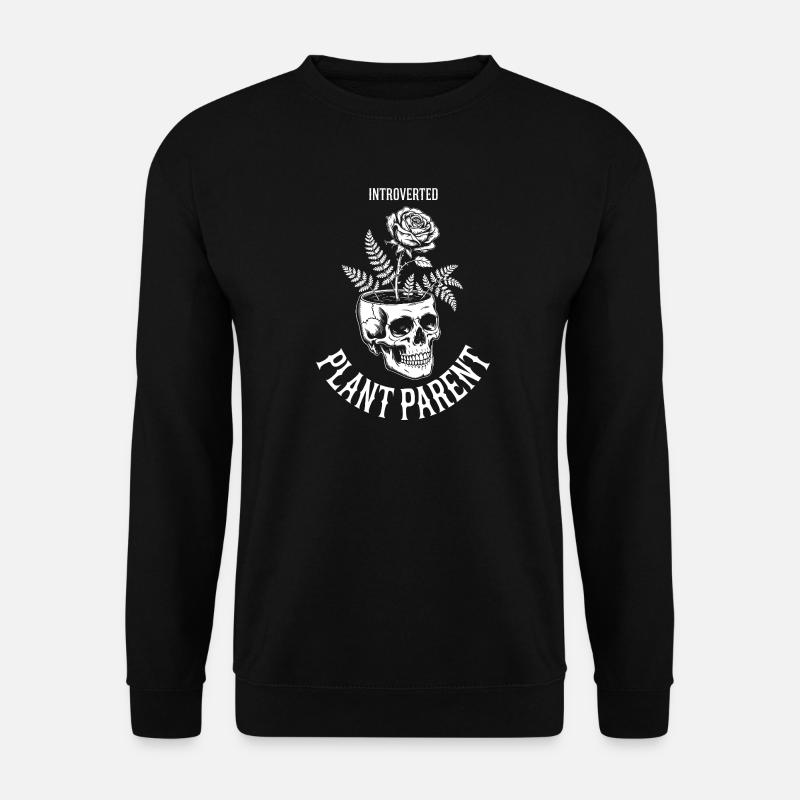 Introvertierter Pflanzenelternschädel - Unisex Pullover - Schwarz