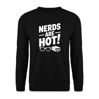 Les nerds sont chauds ! - Sweat-shirt Unisexe - noir - Devant - Alina (178cm) & Michal (187cm)