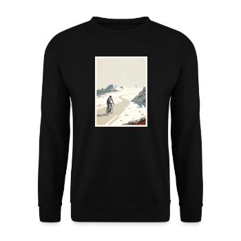 Summit Road - Cycling Memory - Unisex Sweatshirt - black - Front - Alina (178cm) & Michal (187cm)