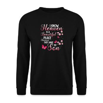 Fils Papillon du Paradis - Sweat-shirt Unisexe - noir - Devant - Alina (178cm) & Michal (187cm)