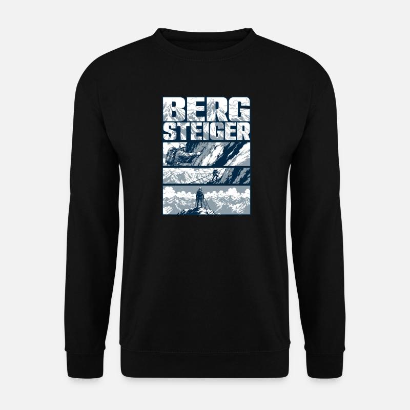 Bergsteiger Gipfelsturm Retro - Unisex Pullover - Schwarz