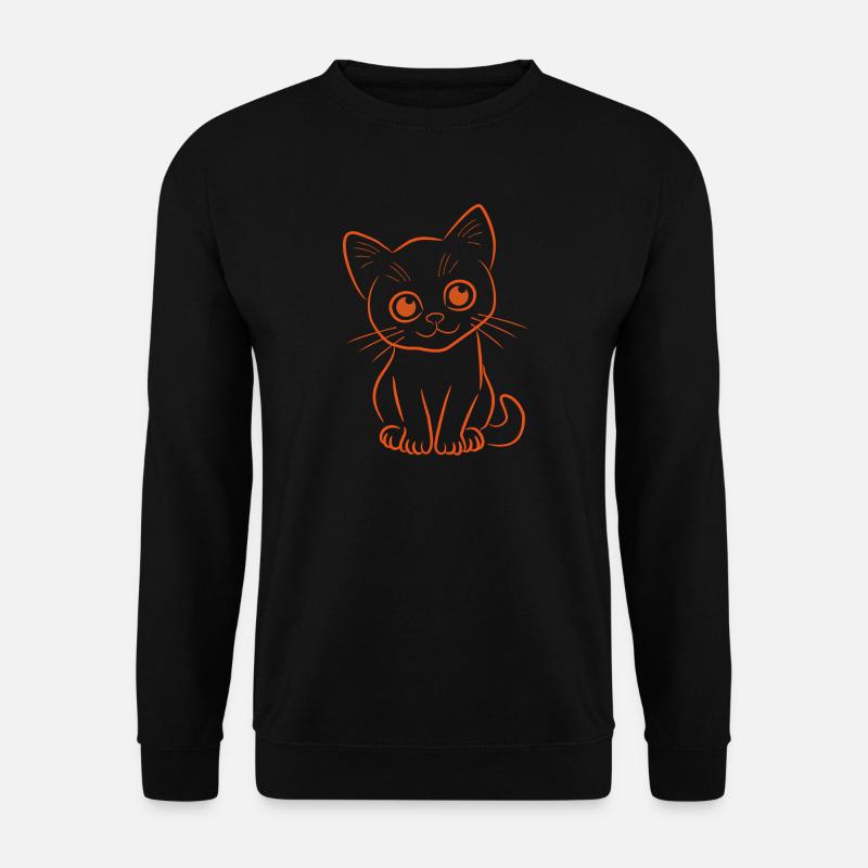 Kätzchen in Orange - Unisex Pullover - Schwarz