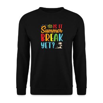 Summer break yet - Unisex Pullover - Schwarz - Vorne - Alina (178cm) & Michal (187cm)