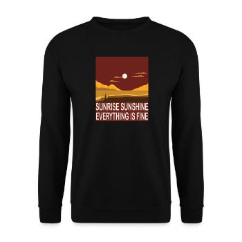 Sunrise Sunshine - Unisex Pullover - Schwarz - Vorne - Alina (178cm) & Michal (187cm)