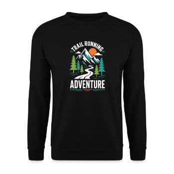 Aventure de course en sentier - Sweat-shirt Unisexe - noir - Devant - Alina (178cm) & Michal (187cm)