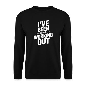 I've Been Working Out - Unisex Sweatshirt - black - Front - Alina (178cm) & Michal (187cm)