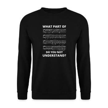 Professeur de musique, pianiste, Notes de musique cadeau - Sweat-shirt Unisexe - noir - Devant - Alina (178cm) & Michal (187cm)