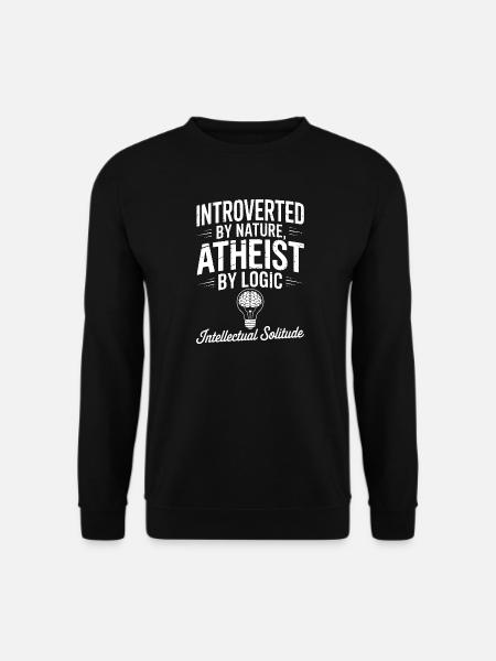 Introverted by Nature, Intellectual Solitude - Unisex Sweatshirt - black