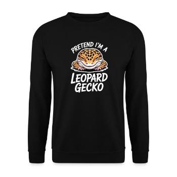 Leopard Gecko Sayings Funny Leopard Gecko Gift - Unisex Sweatshirt - black - Front - Alina (178cm) & Michal (187cm)