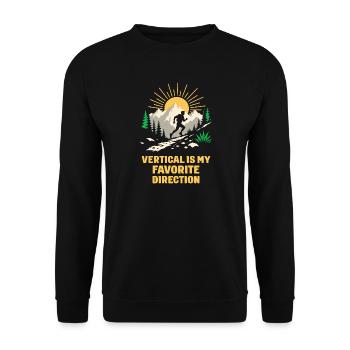 Randonnée - Le vertical est ma direction préférée - Sweat-shirt Unisexe - noir - Devant - Alina (178cm) & Michal (187cm)