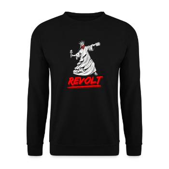 Revolt - Unisex Sweatshirt - black - Front - Alina (178cm) & Michal (187cm)