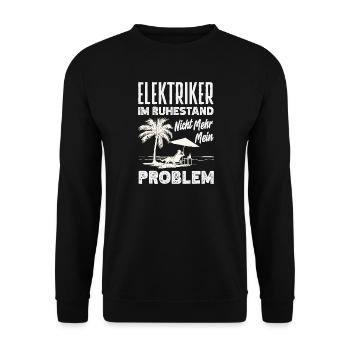 Elektriker Im Ruhestand - Unisex Pullover - Schwarz - Vorne - Alina (178cm) & Michal (187cm)