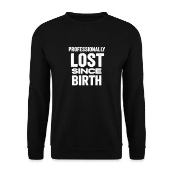 Cadeau professionnel perdu de la phrase drôle - Sweat-shirt Unisexe - noir - Devant - Alina (178cm) & Michal (187cm)