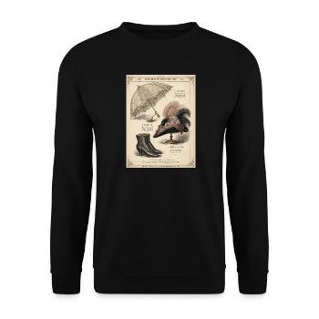 Parasol victorien et accessoires vintage - Sweat-shirt Unisexe - noir - Devant - Alina (178cm) & Michal (187cm)