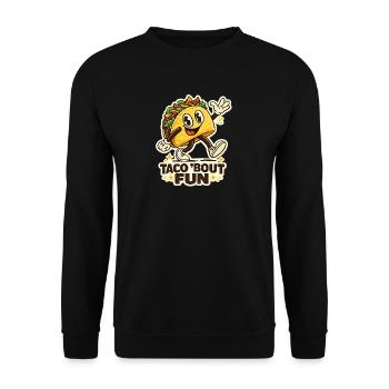 Taco Bout Fun Mascot - Unisex Pullover - Schwarz - Vorne - Alina (178cm) & Michal (187cm)