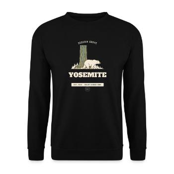 Yosemite-Nationalpark Schwarzbär - Unisex Pullover - Schwarz - Vorne - Alina (178cm) & Michal (187cm)