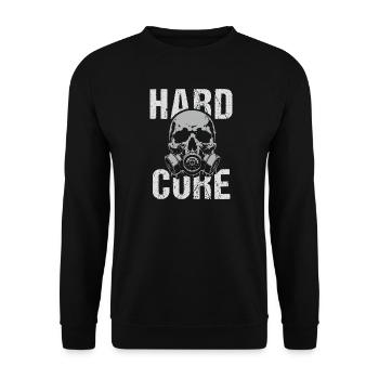 Hardcore-Totenkopf-Gasmaske - Unisex Pullover - Schwarz - Vorne - Alina (178cm) & Michal (187cm)
