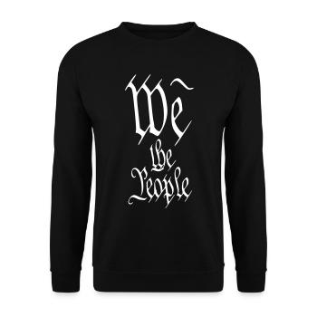 We The People Preamble The National Constitution - Unisex Pullover - Schwarz - Vorne - Alina (178cm) & Michal (187cm)