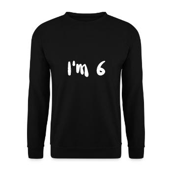 J’ai 6 ans - Anniversaire - Sweat-shirt Unisexe - noir - Devant - Alina (178cm) & Michal (187cm)