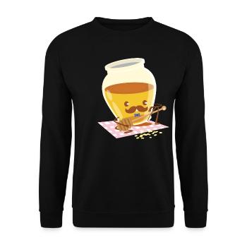Honig Bienen Imker Imkerei - Unisex Pullover - Schwarz - Vorne - Alina (178cm) & Michal (187cm)