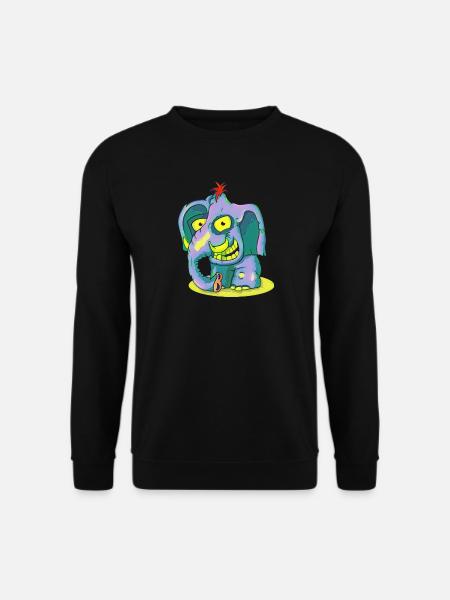 Bunter Elefant - Unisex Pullover - Schwarz