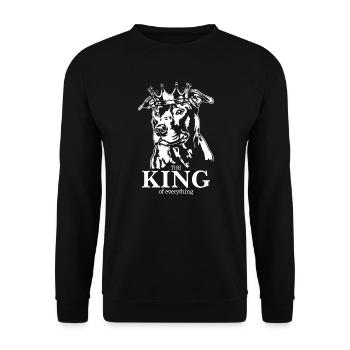 American Staffordshire Terrier Roi de tout - Sweat-shirt Unisexe - noir - Devant - Alina (178cm) & Michal (187cm)