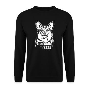 Aimé par un chien Corgi Welsh Corgi Wilsigns - Sweat-shirt Unisexe - noir - Devant - Alina (178cm) & Michal (187cm)