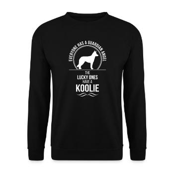 Koolie Guardian Angel Dog Dog Wilsigns - Unisex Sweatshirt - black - Front - Alina (178cm) & Michal (187cm)
