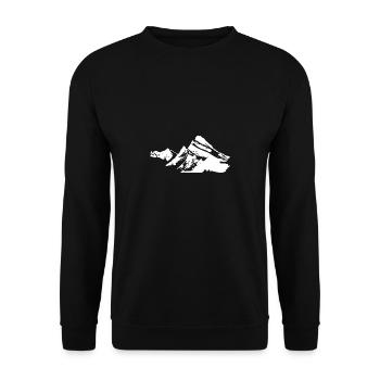 mountain - Unisex Sweatshirt - black - Front - Alina (178cm) & Michal (187cm)