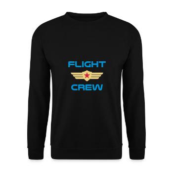 ★ Design colors can be changed ★ Flight crew (badge) - Unisex Sweatshirt - black - Front - Alina (178cm) & Michal (187cm)