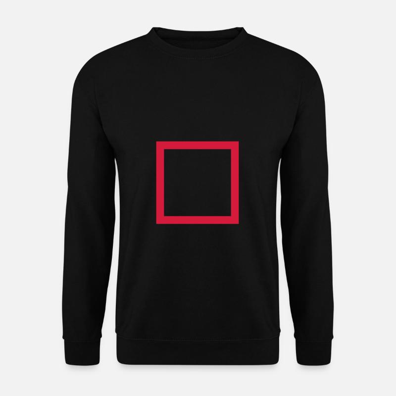 Viereck Quadrat Rot - Unisex Pullover - Schwarz